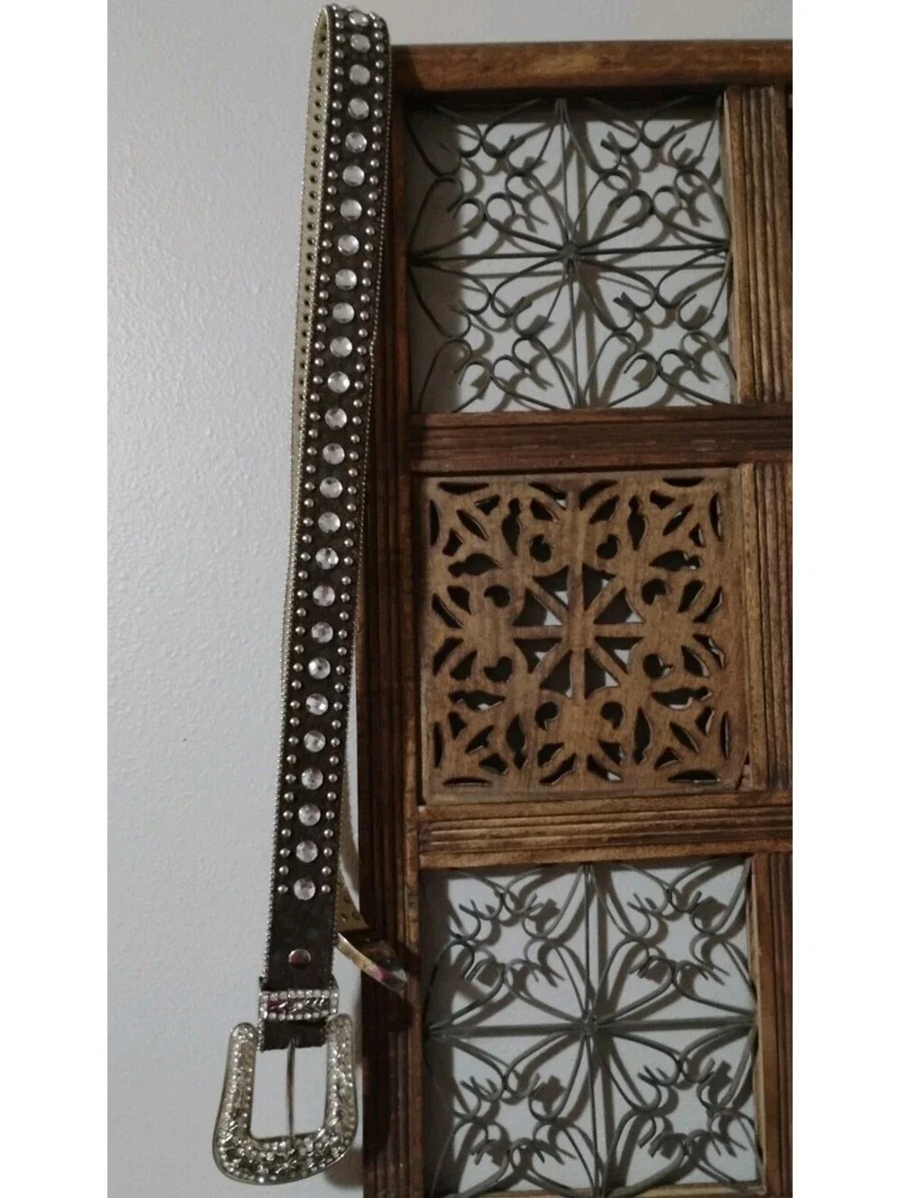 Blazin Roxx Western Rhinestone Animal Print Leather Belt Brown Cowgirl 38-44